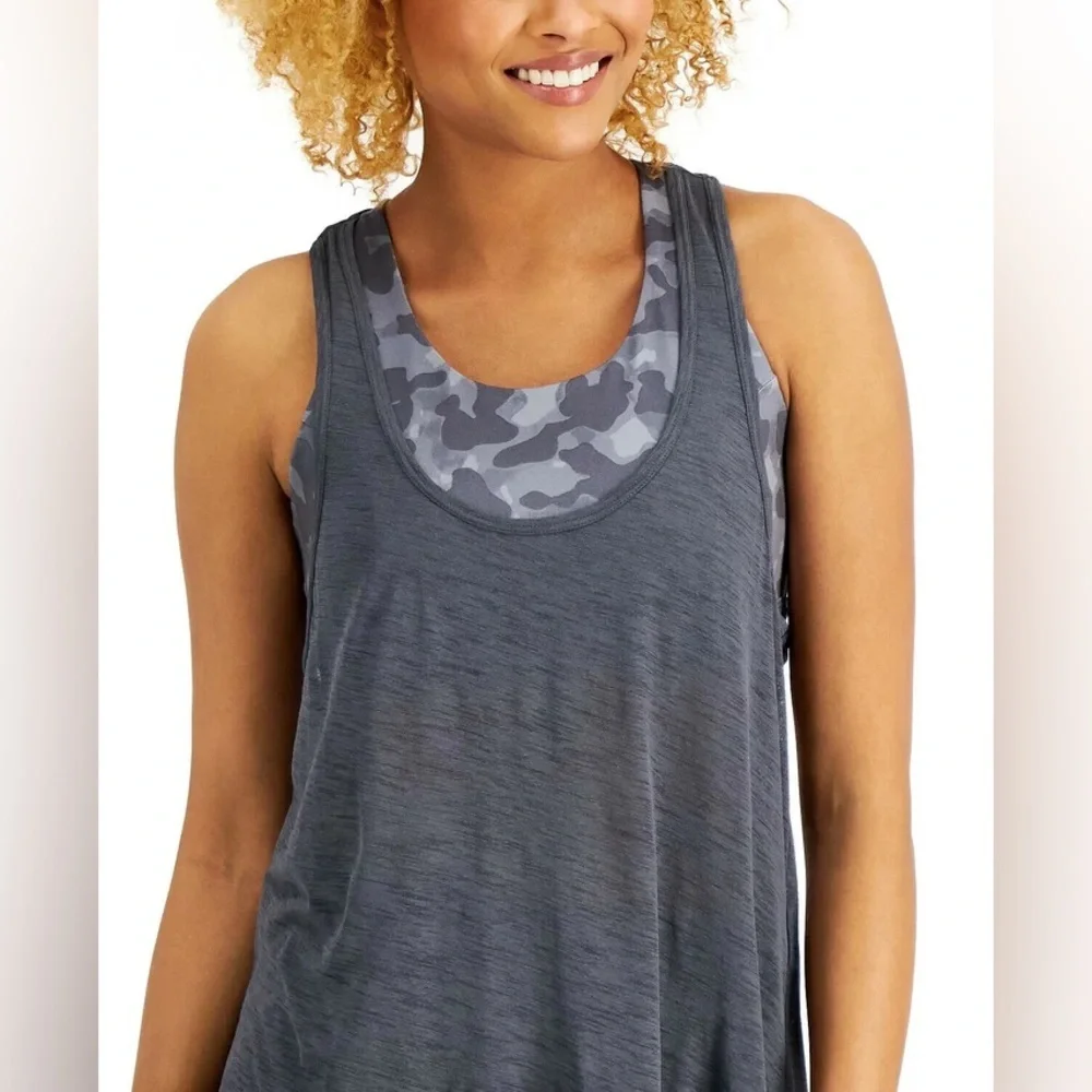 Ideology Camo Bra Tank Top - Picture 2 of 5